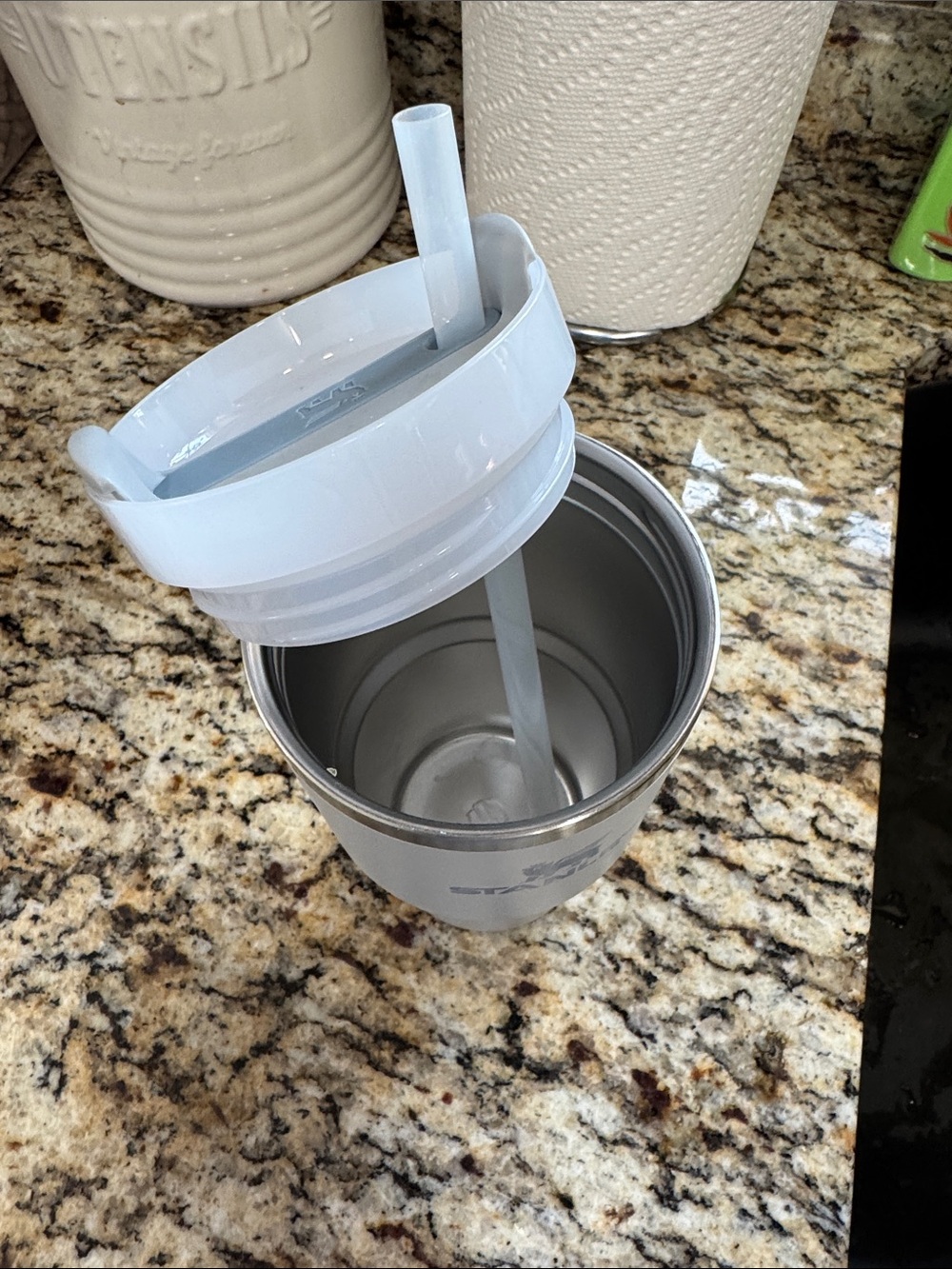 Stanley Light Gray Insulated Tumbler with Straw Lid - Picture 2 of 3
